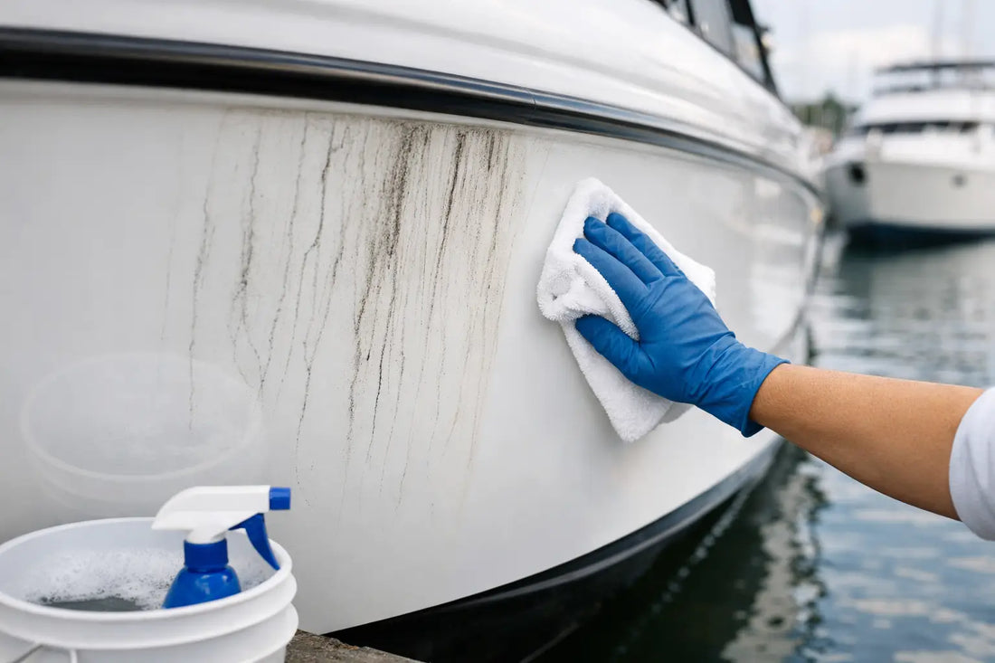 How to Remove Black Streaks From Boat Hulls